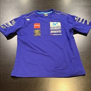 Yamaha Blue Racing Tee with Logos VR 46